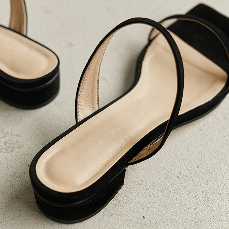 2023 Fashion Minimalist Two Part Slide Women Slippers Summer New Outdoor Beach Flat Sandals Non-slip Slides Woman Shoes