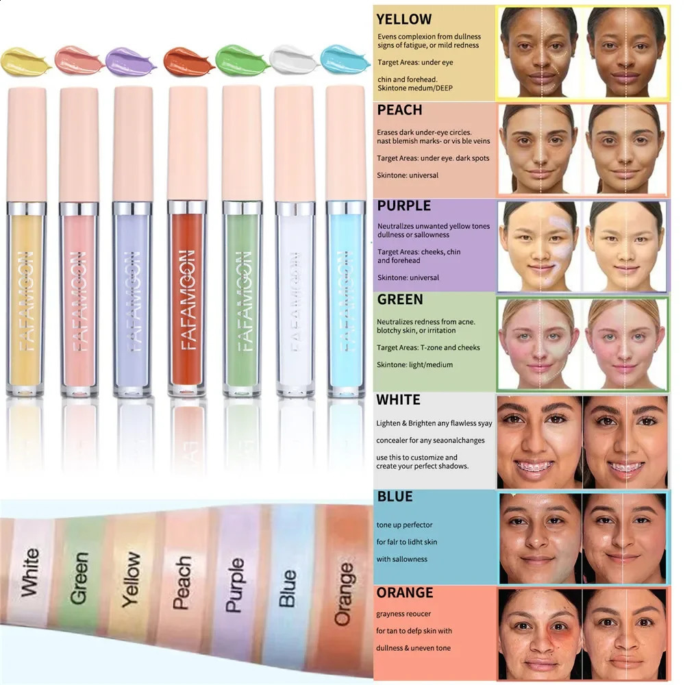 Liquid concealer full coverage foundation cream spotted dark circles shading concealer skin tone makeup 240829