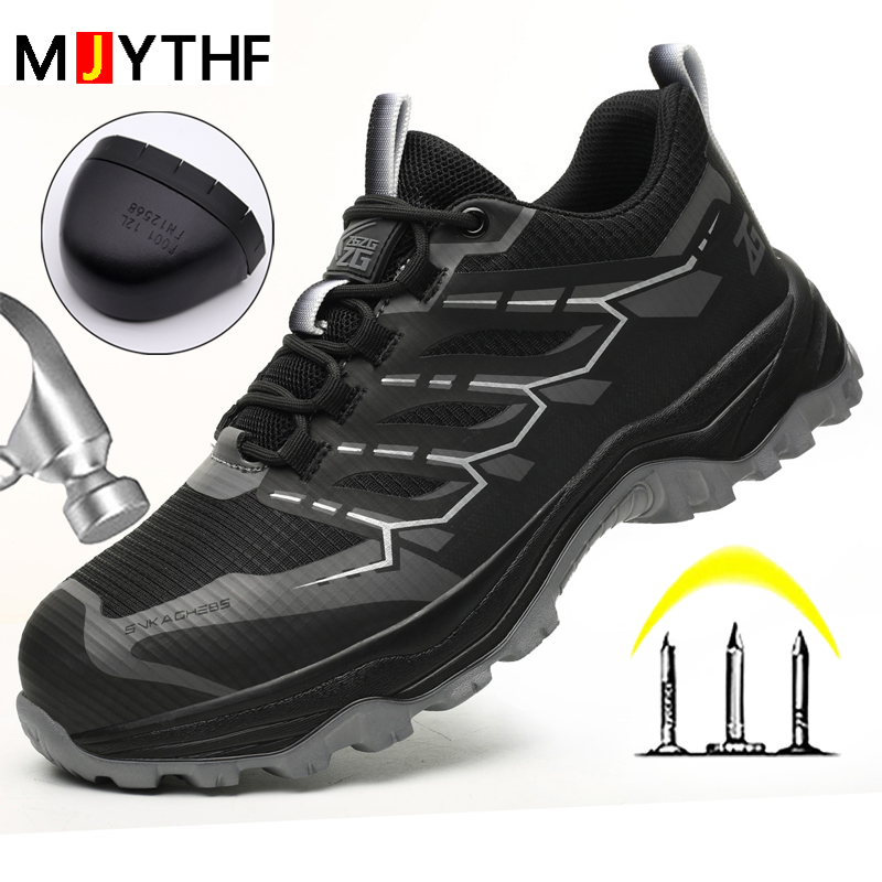 Sneakers Lightweight Fashion Safety Steel Toe Work Boots Indestructible Puncture-Proof Men Protective Shoes 62a5