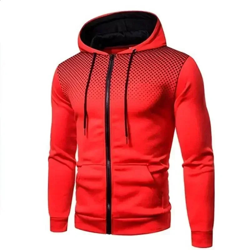 Mens Hoodie Zipper Hoodie Sportswear Graphic Zipper Pocket Polka Can Printing Sports Outdoor Casual Daily Hoodie Ultra Thin Sportswear 240829