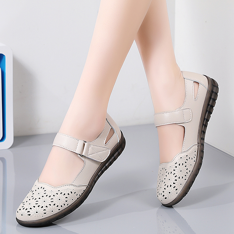 Women's Luxury Sandals 2023 Casual Summer Shoes Low Heels For Wedges Shoes Soft Bottom Chaussure Femme Summer Footwear Round Toe