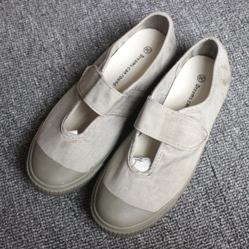 Women Canvas Shoes Casual Adhesive Tape, One Foot Pedal, Lazy Shoes, Women's Shoes, Canvas Shoes, Fashionable Trend