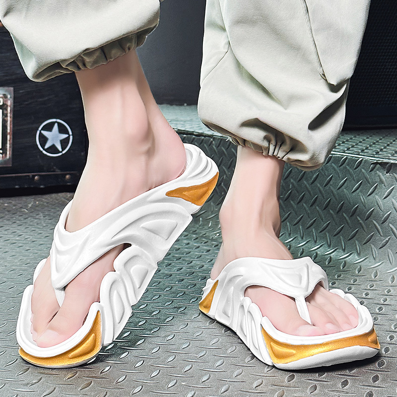 Fashion Men Slippers Flip Flops Outdoor Indoor Men Beach Sandals Non-slip Soft Sole Comfortable Home Men Slippers Flip Flops