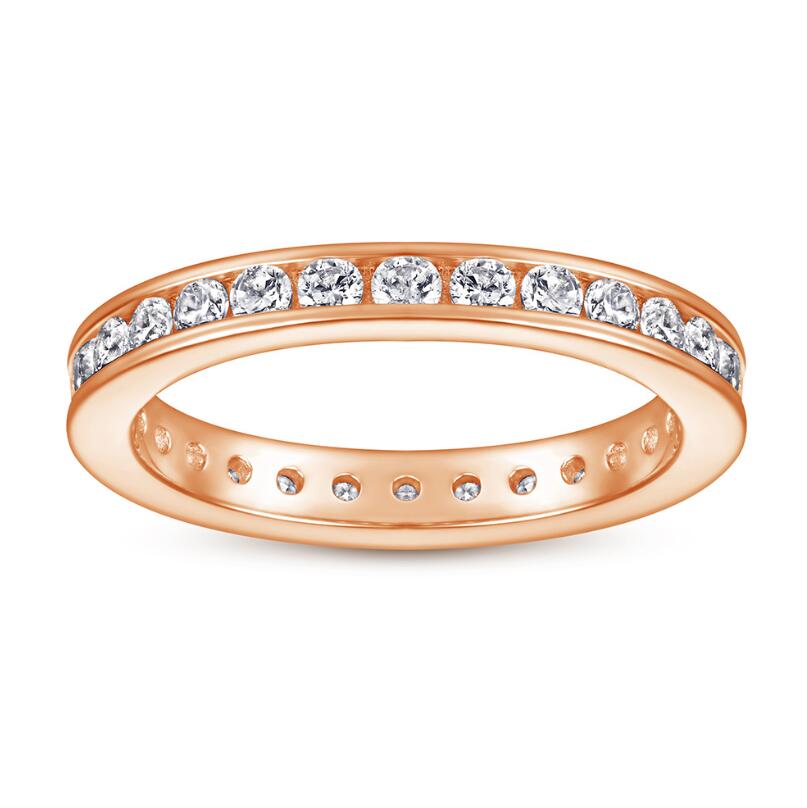 Sterg Sier Moissanite Wedding Ring for Women - Elegant Simple Design, Full Round Brilliant Cut, Bridal Party Gift