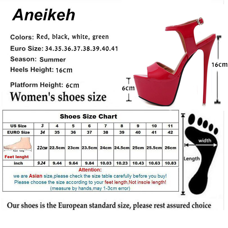 Aneikeh Big Shoe Size 41 42 43 44 45 46 16CM High Heels Sandals Summer Sexy Open Toe Party Dress Platform Gladiator Women Shoes 4 e6f28