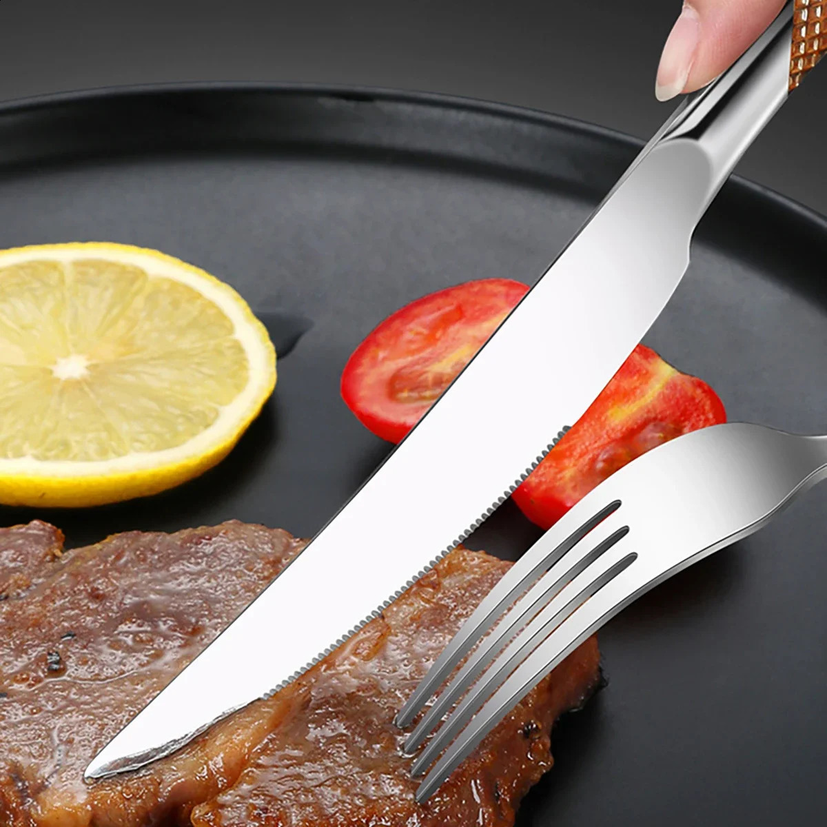 16Pcs Dinnerware Sliver Stainless Steel Cutlery Gold Plated Western Tableware Dinner Set Mirror Knife Fork Spoon Dishwasher Safe 240830