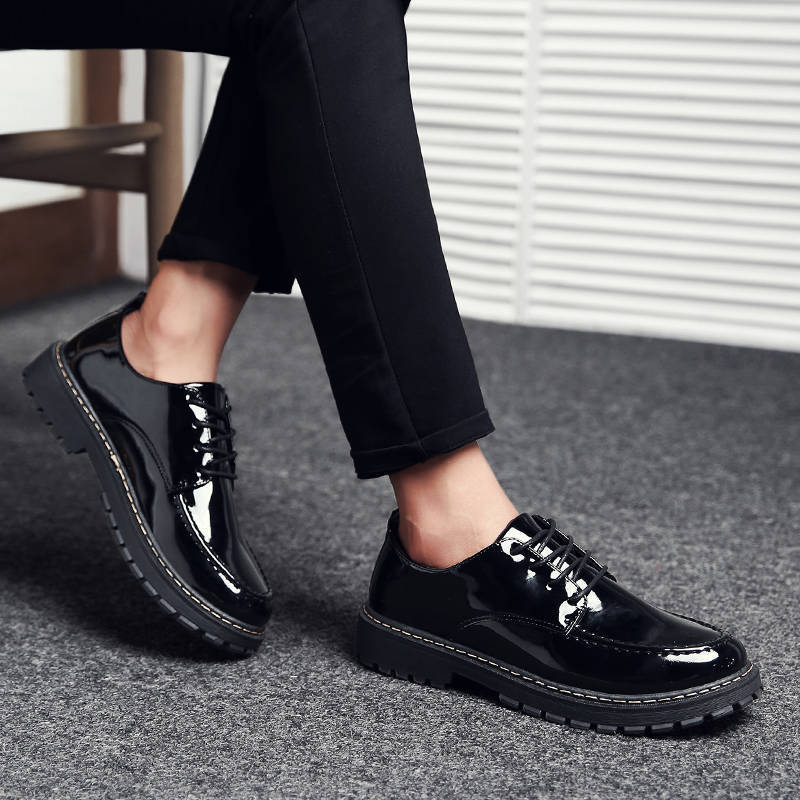 Men Spring Autum Leather Boots Men Fashion Ankle Boots Business Casual Man Lace-up Shoes Chunky Snow Boots Work Shoes K260328