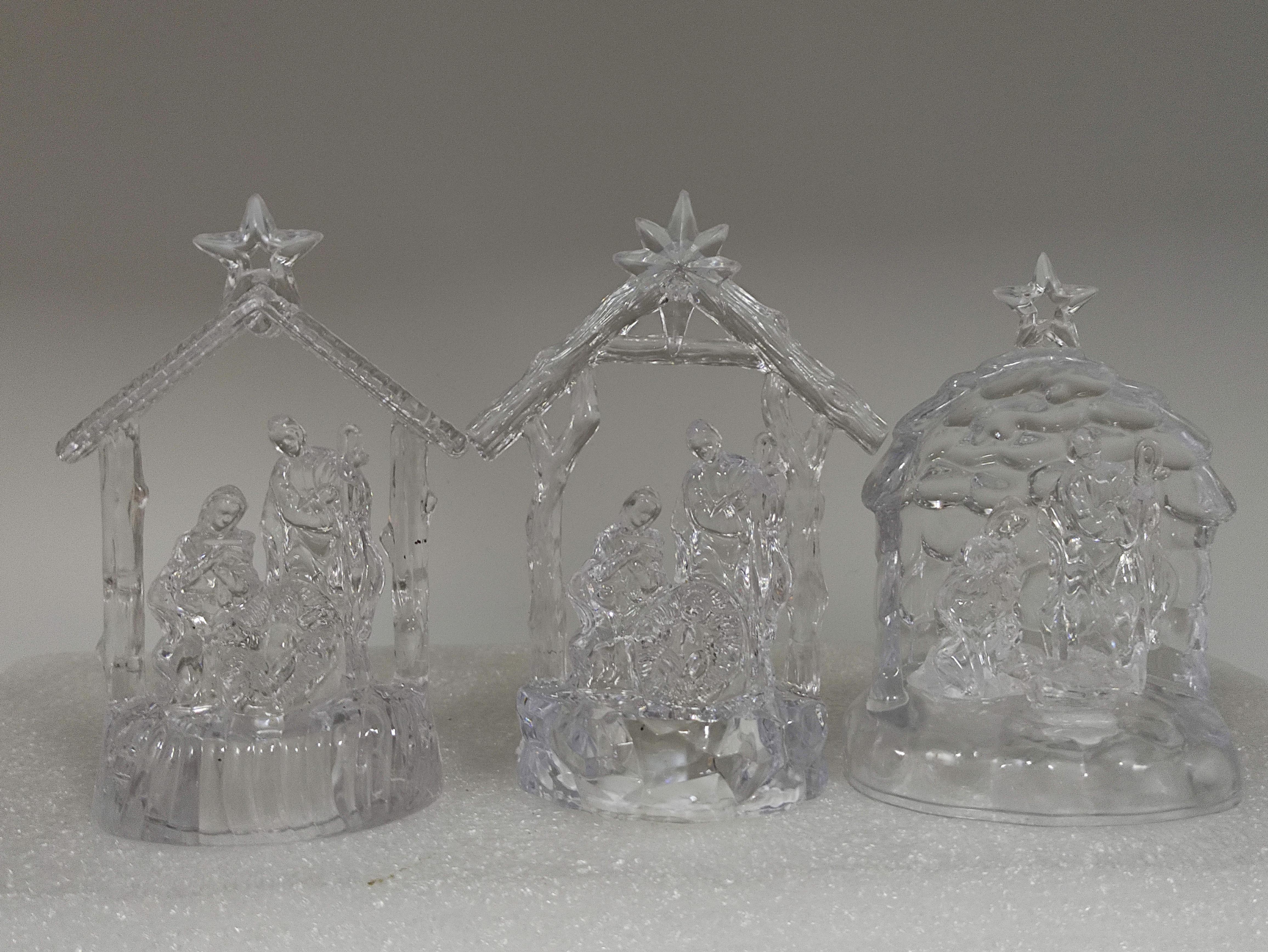 Christmas manger Nativity Day religious holiday decorations LED lights ps material decoration