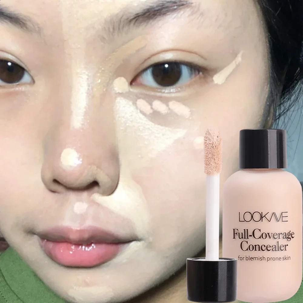 Matte liquid concealer base cream waterproof durable full coverage spots s dark circles basic cosmetics 240829