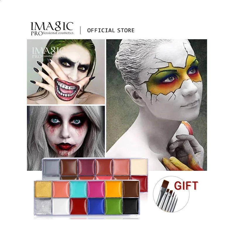 12 color glitter tattoo and body painting oil painting art used for Halloween parties fancy dresses beauty and makeup tools 240829