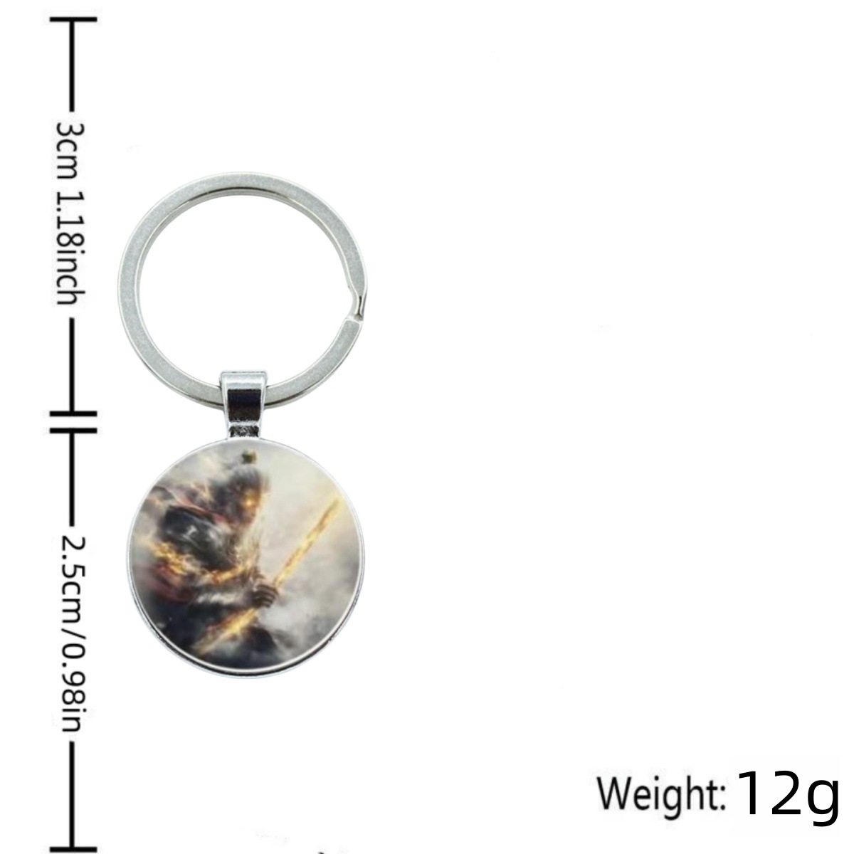 Stylish Black Myth Sun Wukong Alloy Pendant - Unique Game Collectible Keychain for Cars and Bags