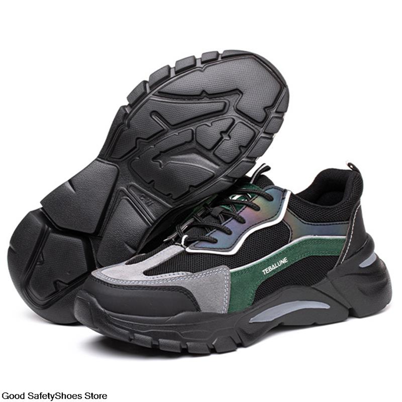 Lightweight Breathable Work Sneakers Anti-Smash Protective Men Women Steel Toe Shoes New Safety Footwear bb79