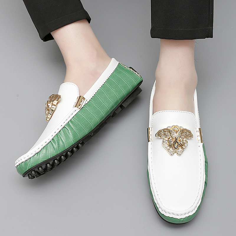 Luxury Genuine Leather Loafers Men's Women Size 35~48 Driving Designer Moccasins High Quality Flats Boat Shoes for Men Slip-on