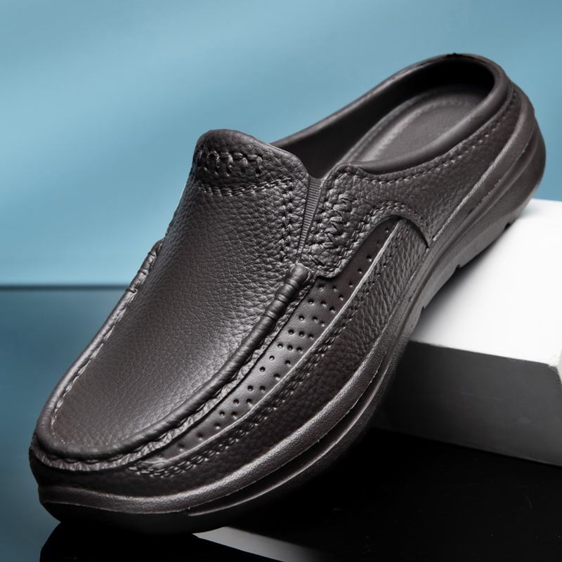 NEW hot Indoor EVA Semi-slippers Men's Baotou Waterproof Sandals Light Beach Slippers Shoes Free of Freight