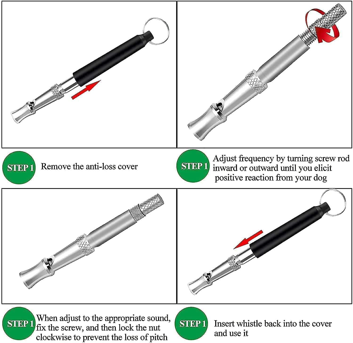 Ultrasonic Dog Whistle for Dogs Animals Stop Barking Recall Training Pet Accessories Professional Silent Dog Whistle
