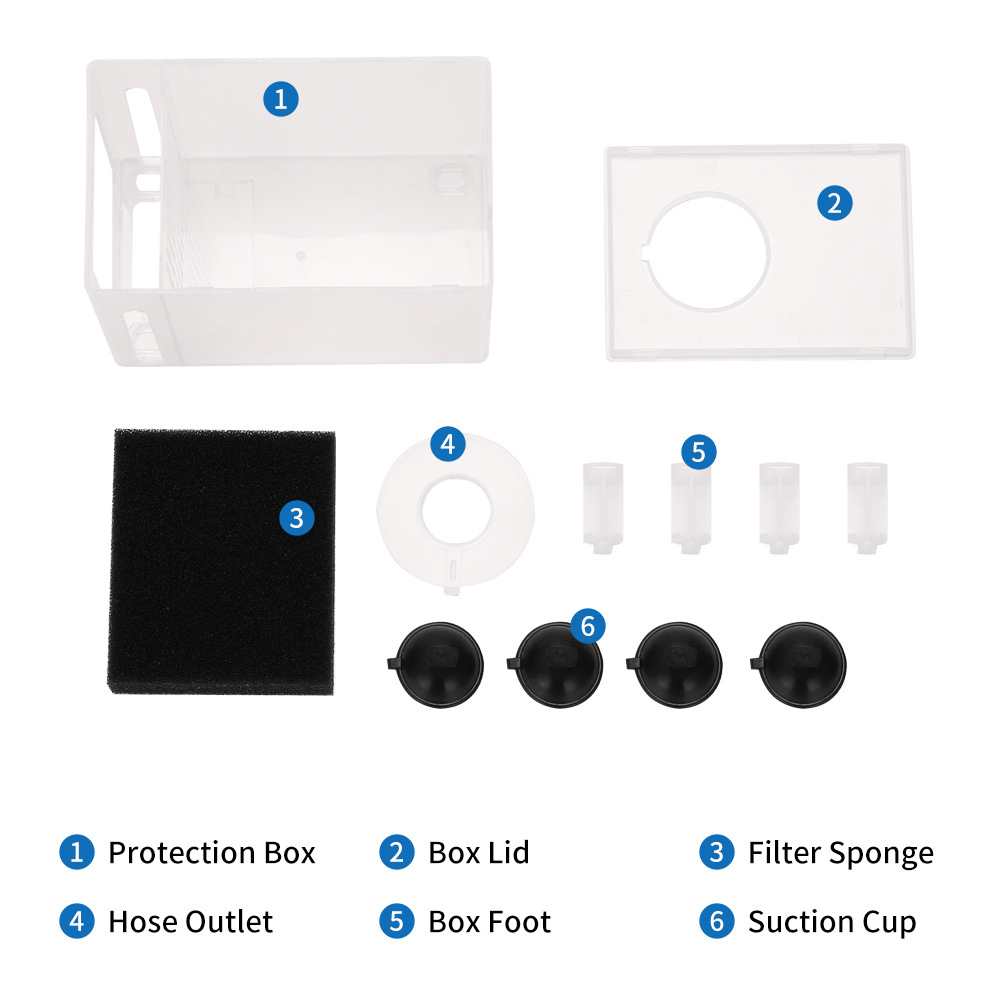 Aquarium Water Pump Protection Box Increase Height Filter Acrylic Box Sand Prevention Shock Absorption For Fish Tank