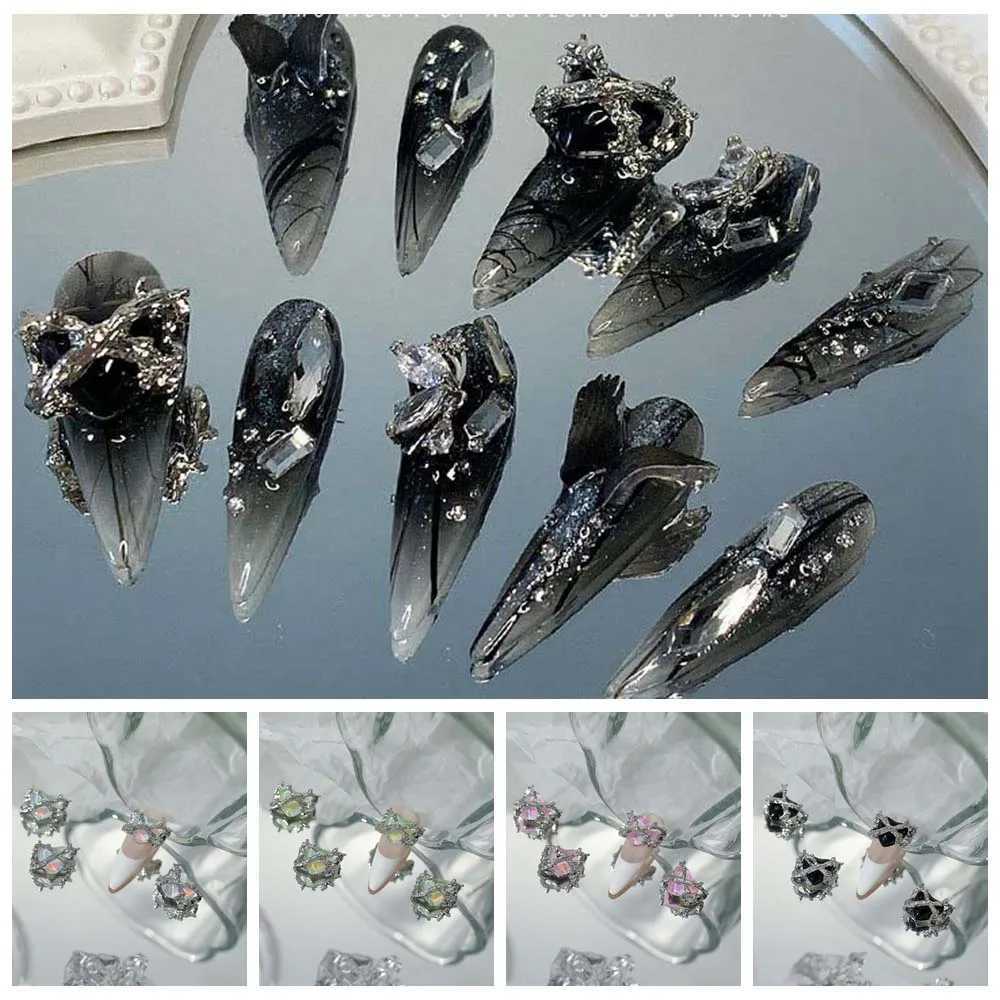 5 pieces/set of ergonomic materials for Halloween heart-shaped nail decoration DIY nail accessories nail art charm Halloween heart-shaped nail accesso