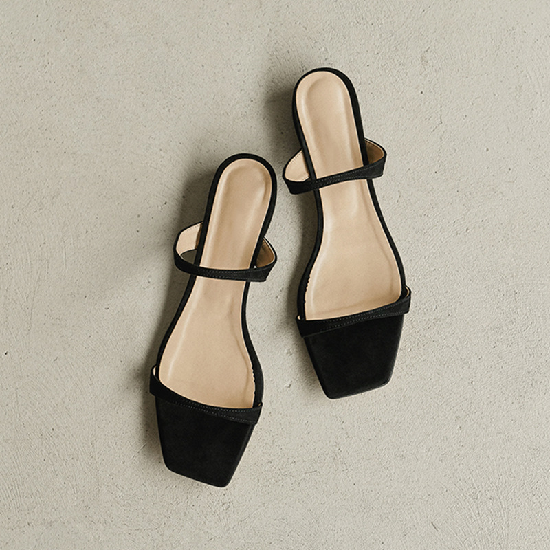 2023 Fashion Minimalist Two Part Slide Women Slippers Summer New Outdoor Beach Flat Sandals Non-slip Slides Woman Shoes