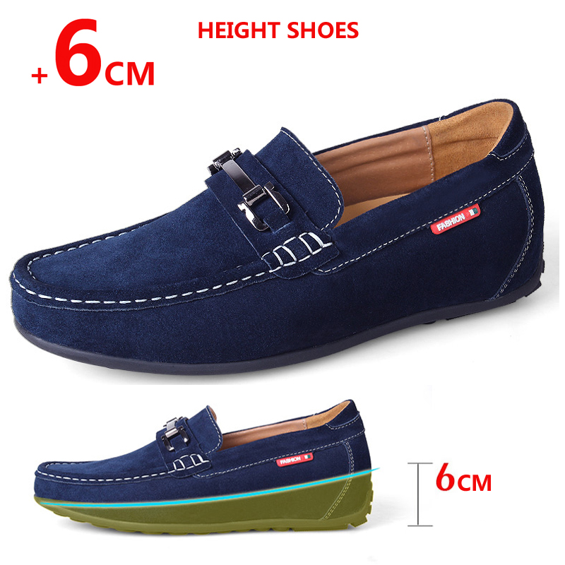 YEINSHAARS Loafers Man Elevator Shoes Height Increase Shoes for Men Insole 6cm Drive Shoes Business Fashion