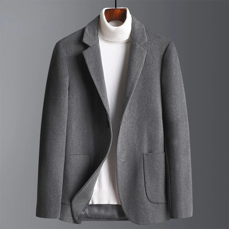 MRMT Casual Set Autumn/Winter Thick Wool Set Mens Trend Ultra Thin Wool Small Set Mens Nizi Coat Top 240829