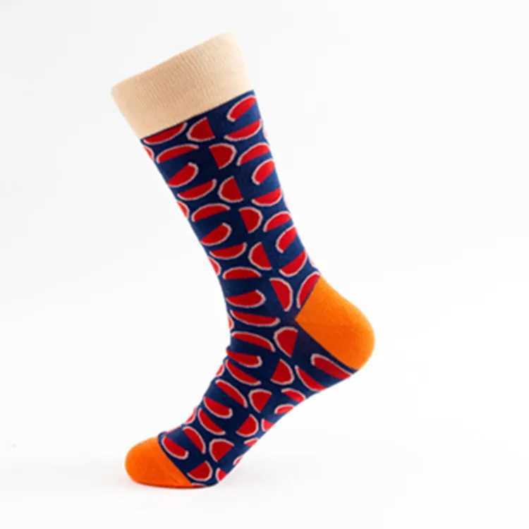 Men's Socks 5 pairs of socks large size colorful happy trendy socks wholesale medium and high tube casual mens socks manufacturers socks Y240830K