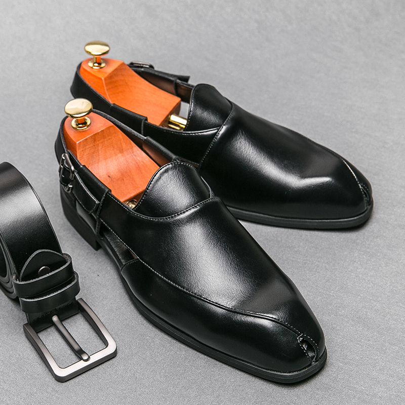 New Designer's Leather Sandals Trend Men's Seaside Casual Indoor New Outdoor Dual Use Sandal Flat Shoes Summer 08c9