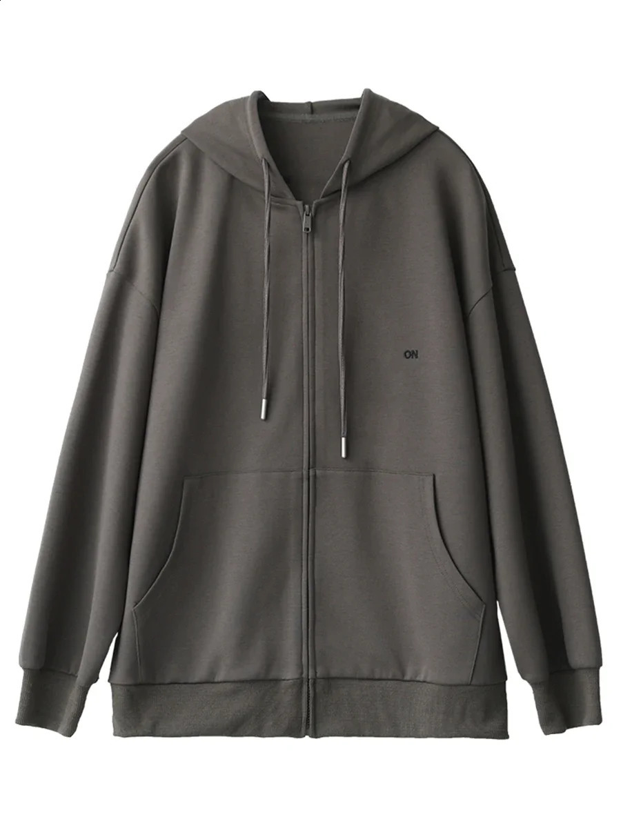 CHIC VEN Womens Sportswear Casual Loose Letter Embroidered Hoodie Jacket SpringSummer 240827