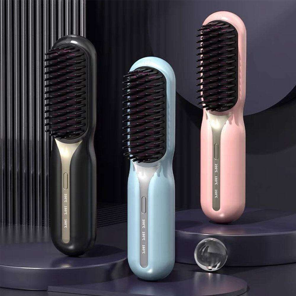 Cordless Straightener Hot Heating Professional Electric Comb For Smoothing Iron Negative Ion Nourish Hair Ca T3G1