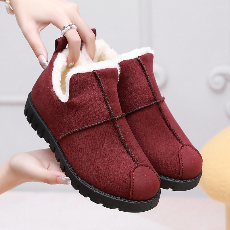 Women's 2024 Winter Plush Warm Cozy One-Foot Shoes c083