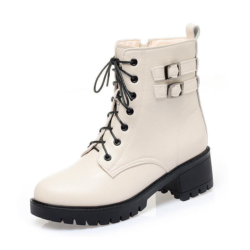 AIYUQI Women Winter Boots Large Size New Natural Wool Warm Women Snow Boots Mid-heel Marton Genuine Leather Women Short Boots