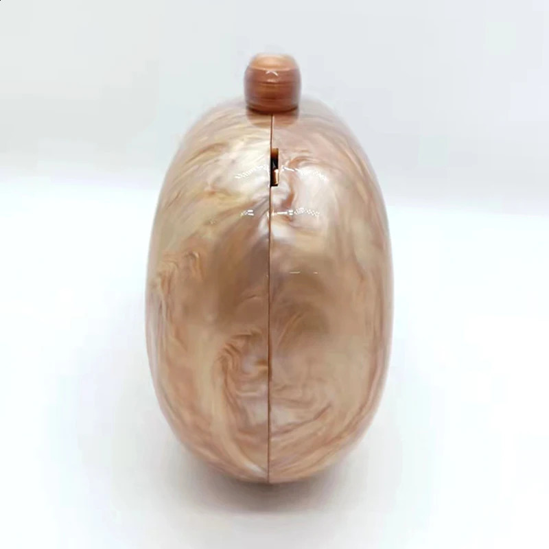 Acrylic Clutch Wedding Cute Round Marble Gold Pearl Party Evening Bags Female Shoulder Crossbody For Women Chain Bag 240830Z