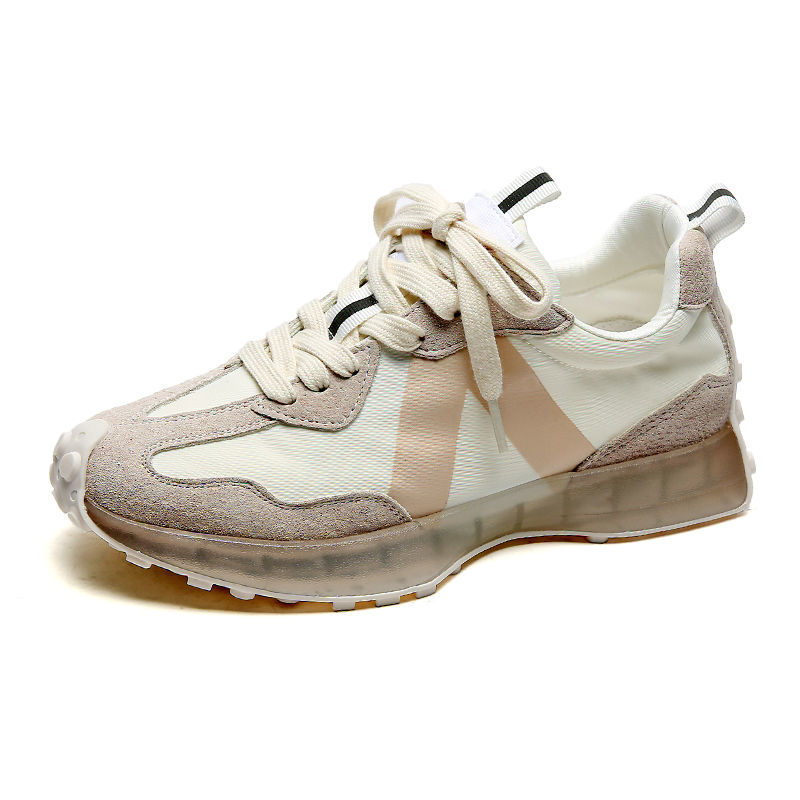 Blue Platform Women Casual Lace Up Thick Sole Woman Beige Chunky Sneakers Leather Vulcanize Shoes