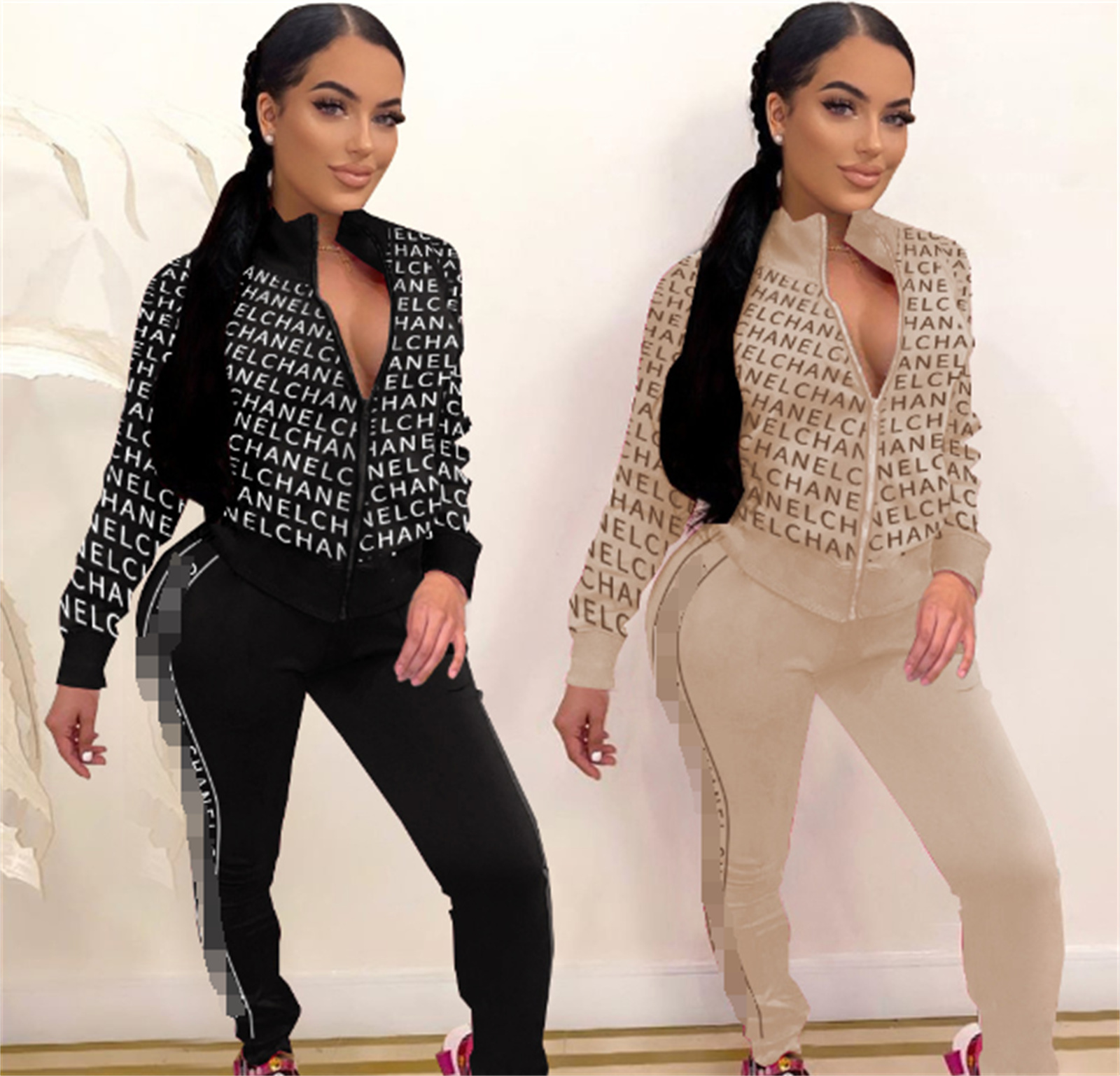 Designer Tracksuits Womens Hoodie Fashion Long Sleeve Zipper Jacket Jogger Outfits Oversized Sweatshirt Sweatpants 2 piece set women clothes
