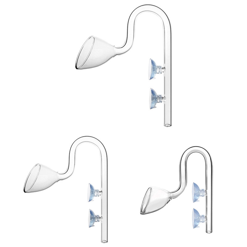 Aquarium Tank Outlet Water Outflow Lily Pipe Filter Accessories 10mm 13mm 17mm Transparent Glass with Suction Cups