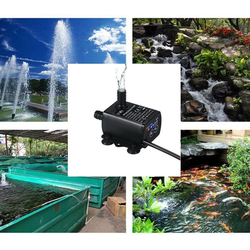 DC12V USB 5V Mini 4 Modes Adjustable Brushless Water Pump DC USB Interface Low Power Consumption For Garden Pond Aquarium Diving