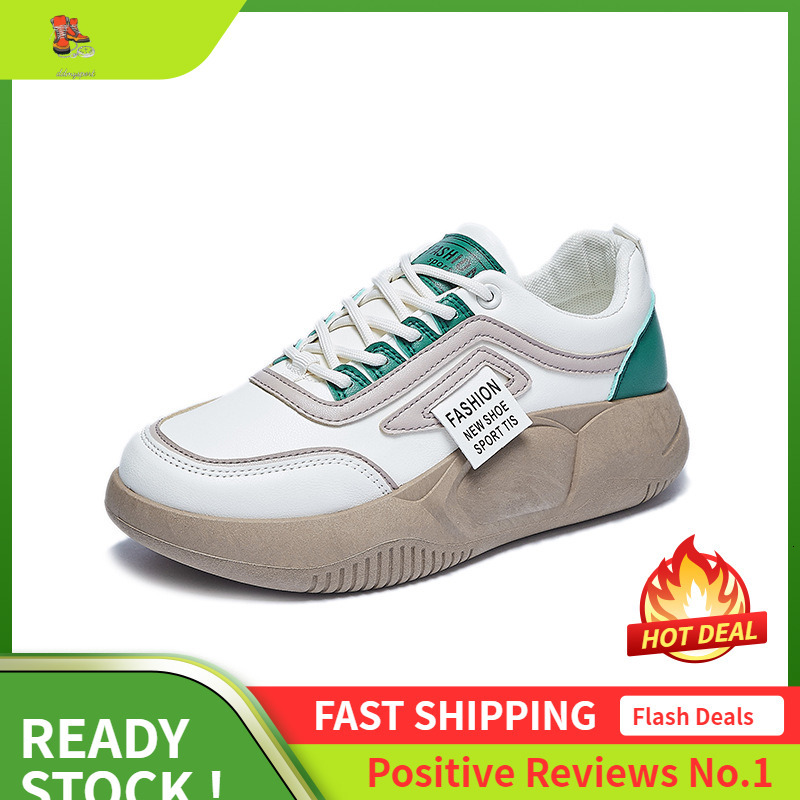Ddmysports Spring New Korean Edition Little White For Female Ins Trendy Students Street Photography Internet Red Board Thick Soled Casual Shoes OUTDOO