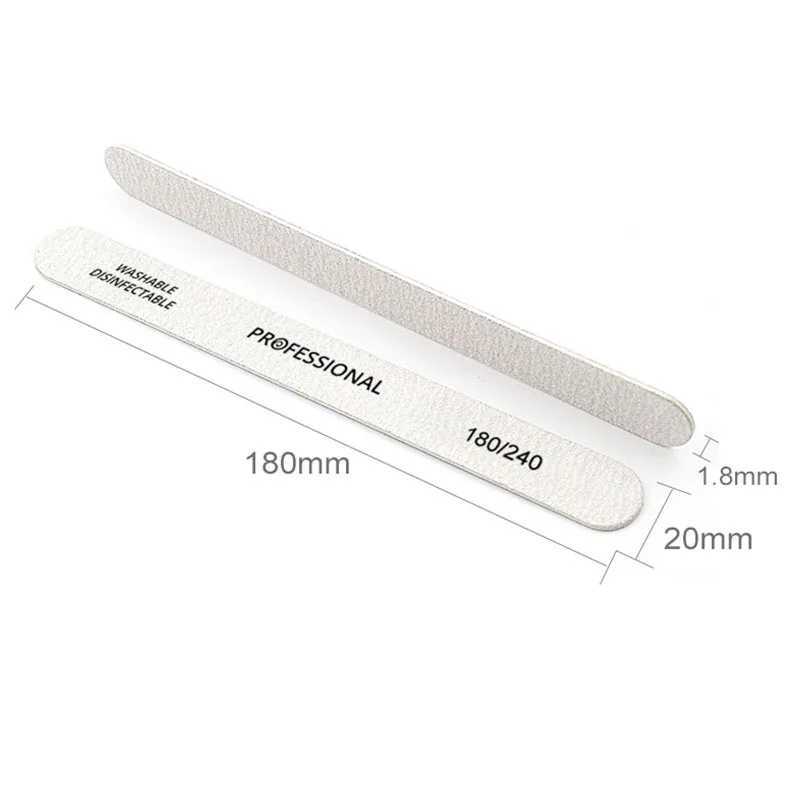 5/10 pieces of professional nail files 100 180 240 Buffers set wooden nails Accesorios sanding nail art tools shiny block nail files W240829