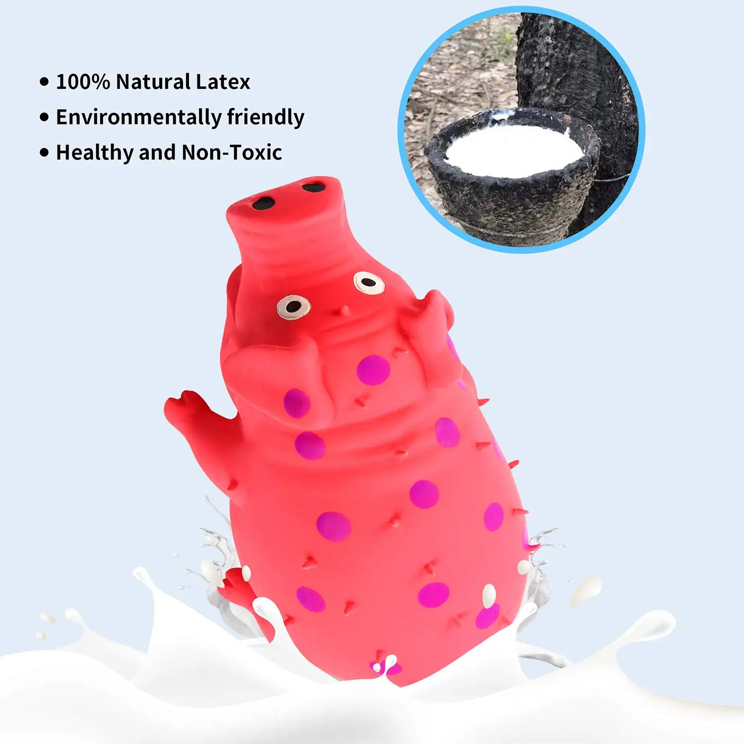 Colorful Latex Pig-shaped Pets Toys Built-in Whistle Cute Pig Grunting Soft Bite-resistant Chewing Squeak Teeth Cleaning Tool