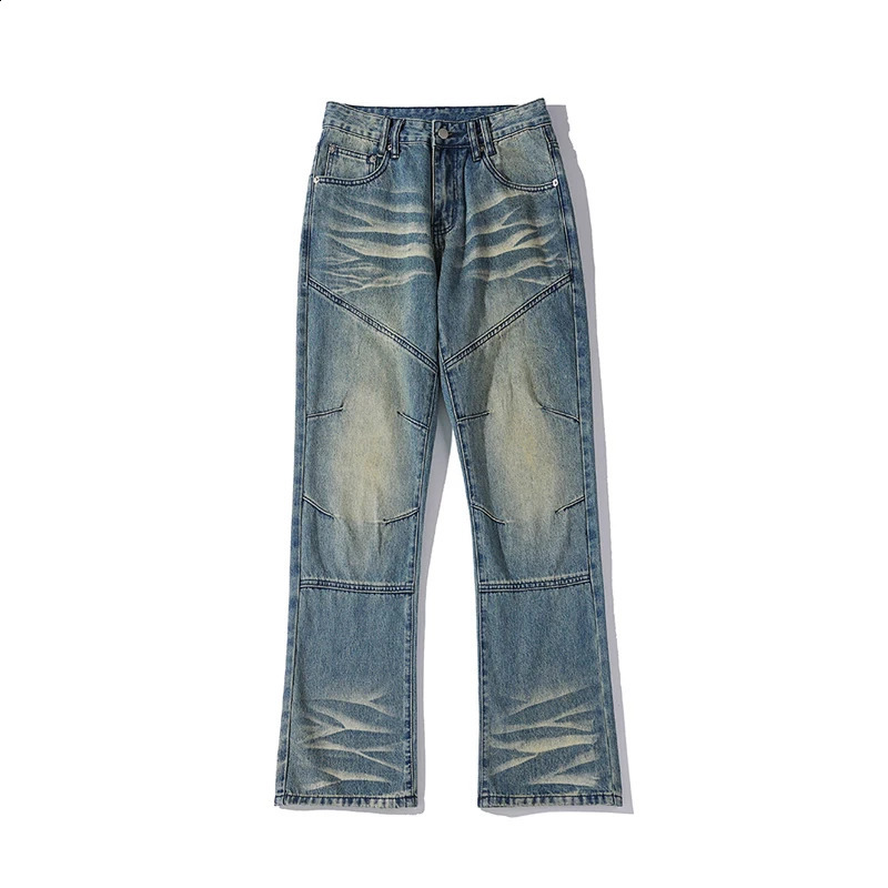 LAPPSTER Washed Y2k Streetwear Stacked Jeans Pants 2023 Striped Korean Fashions Chic Harajuku Hip Hop Brushed Denim 240826Z
