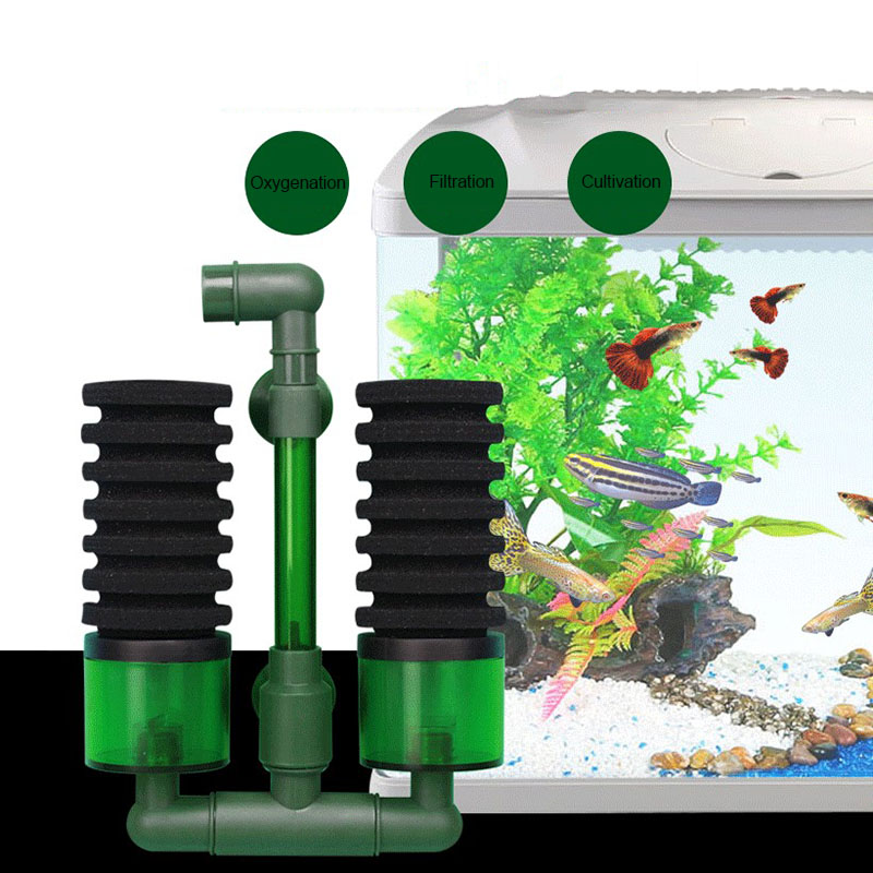 Dual Use Aquarium Fish Tank Filter Sponge Biochemical Cotton Aquarium Filtration Biospong Accessories with Removable Filter Box