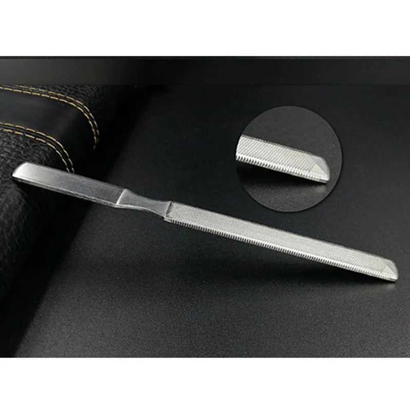 1 stainless steel metal file toe cuticle nail clipper portable household plywood beauty nail art processing tool W240829