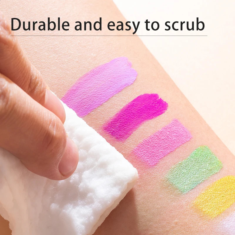 12 colors of face and body painting non-toxic and safe watercolor oil with brush Christmas and Halloween makeup party tools 240829