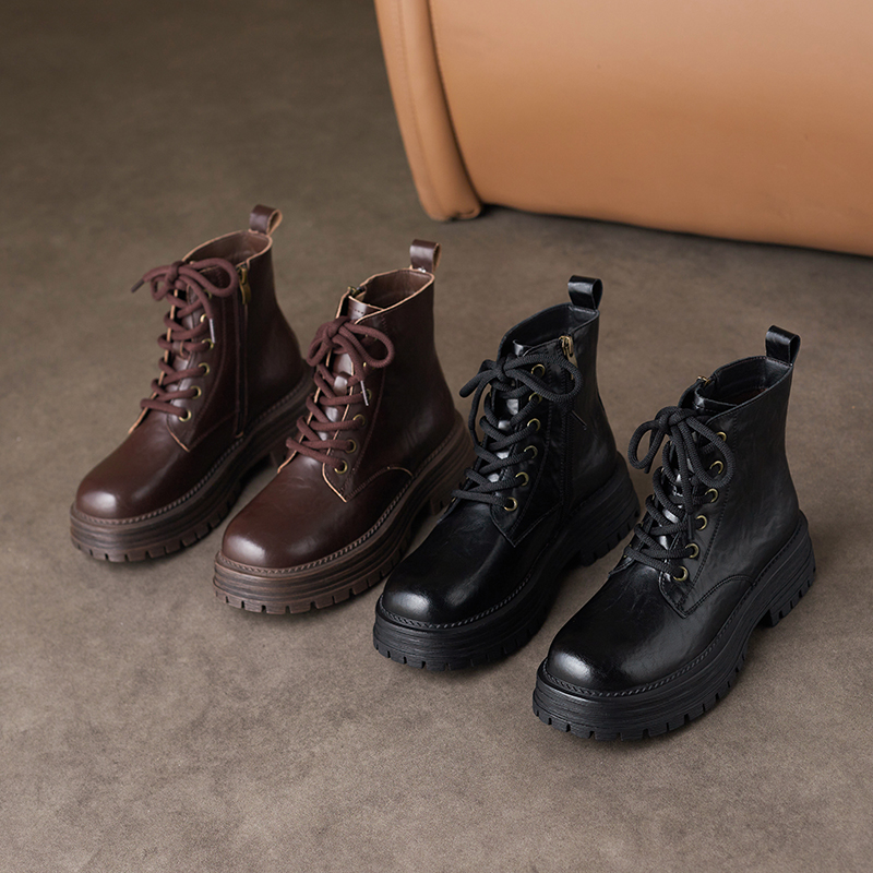 Ankle AIYUQI 2024 New Anti-slip Desert Short Boots Women Winter Platform British Style Women's Booties cb2c 's