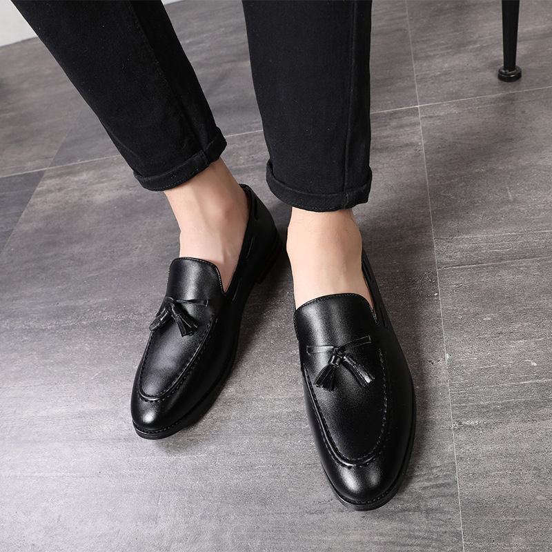 Men's Casual Leather Shoes Mens Driving Loafers Light Moccasins Men Trendy Tassels Party Wedding Flats EUR Sizes 38-48