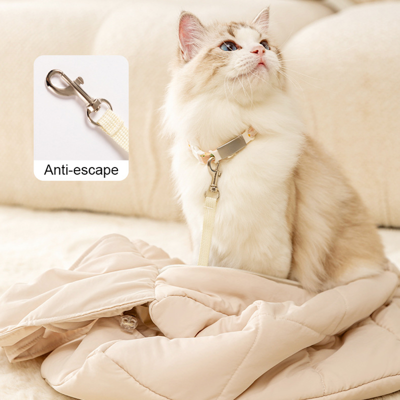 Pet Carrier Shoulder Bag Cat Carrier Sling Bag Winter Outdoor Puppy Travel Bag Portable Warm Cat Walking Bag