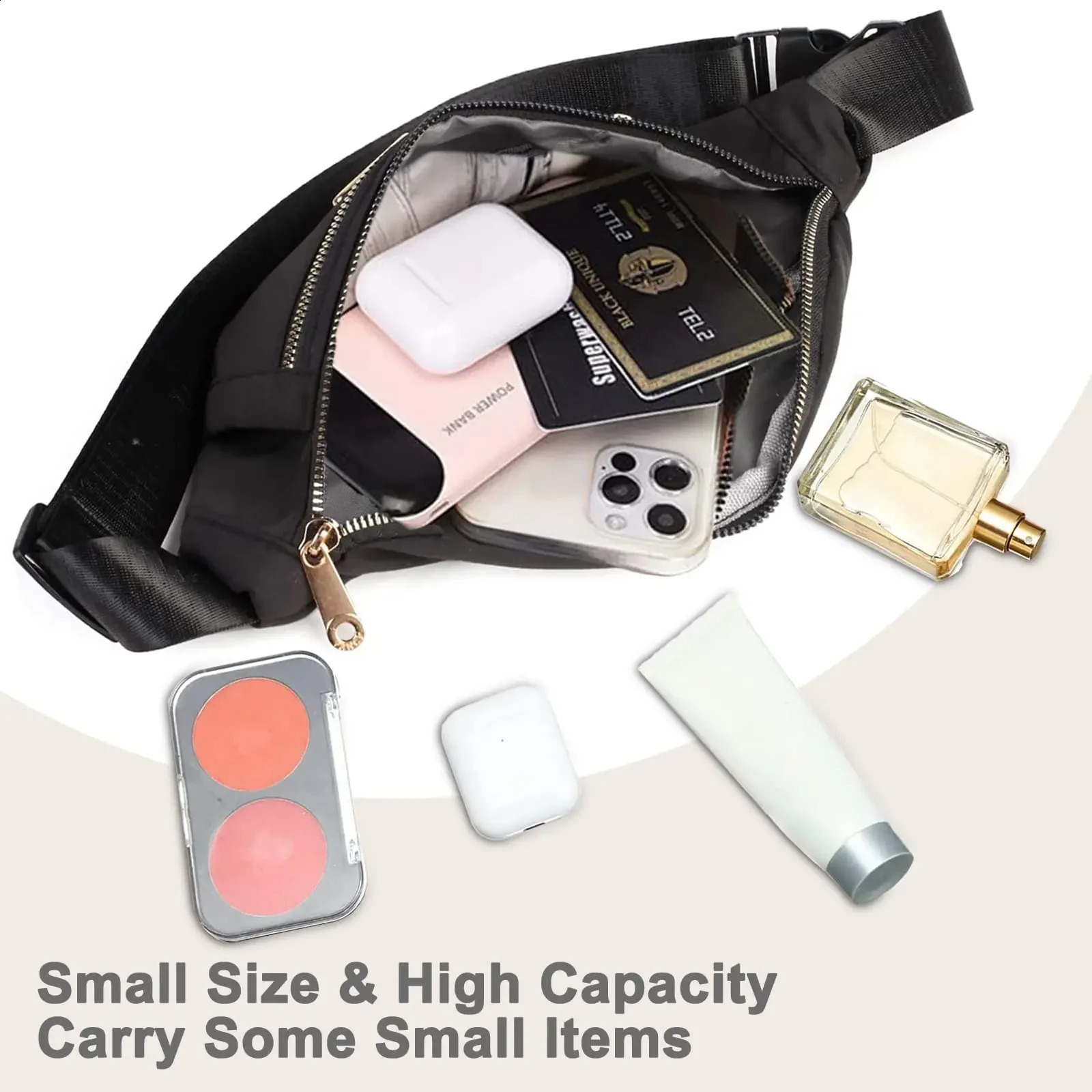 Fanny Packs for Women Men Belt Bag Fashion Waist Lightweight Crossbody Bags Bum Running Hiking Travel Workout 240830