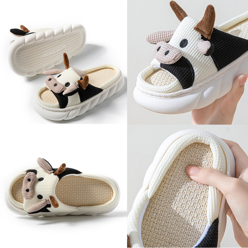 en Cow Slippers - Breathable Indoor Sandals for Men and Women