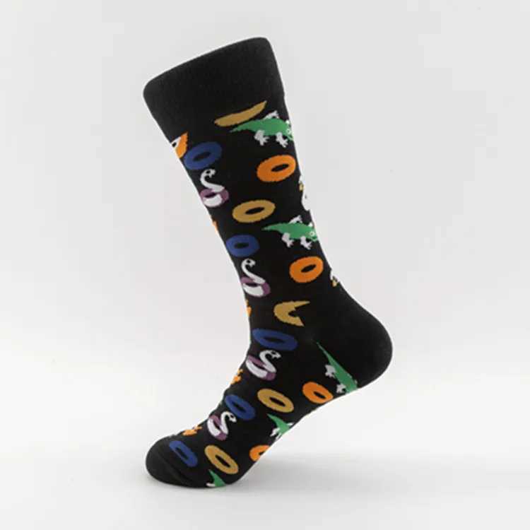 Men's Socks 5 pairs of socks new colorful tide socks swimming ring socks casual cotton socks trend medium tube socks wholesale Y2408307ZCU