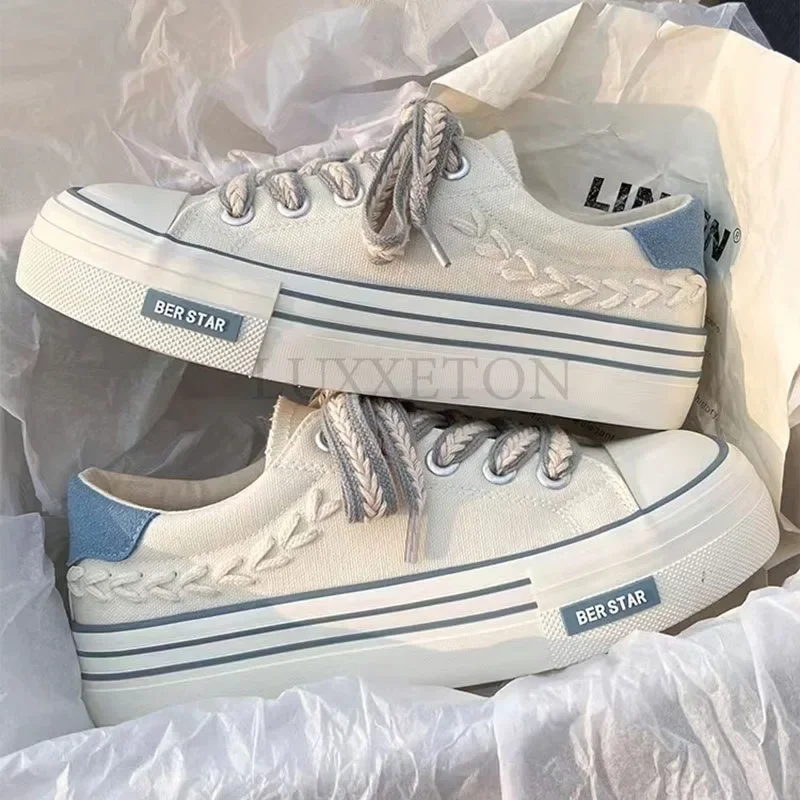 Thick-Soled Canvas Kicks: Breathable Spring-Autumn Shoes 4