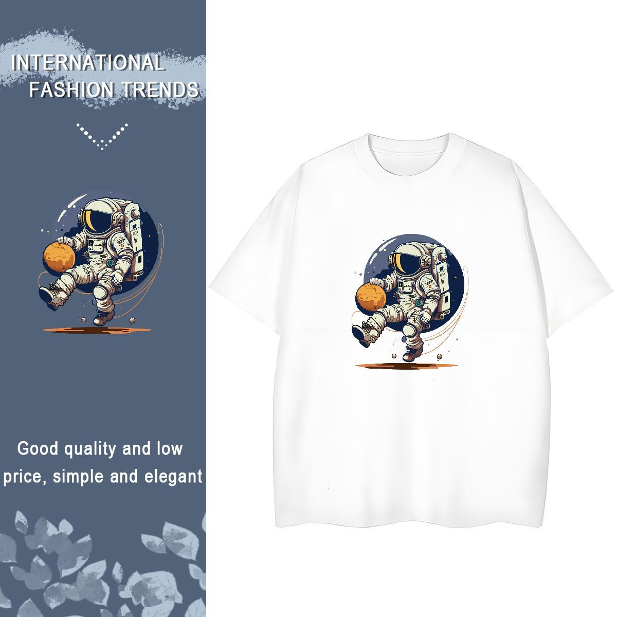 Female Women Tshirts 100% Cotton 230g universe Casual Sport Women T Shirts O Neck Short Sleeves DIY Anime Printed Clothings